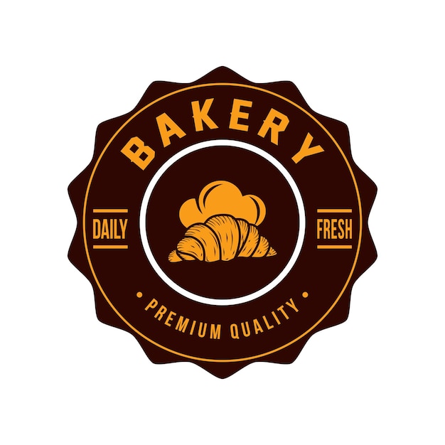 vintage hand drawn retro bakery shop logo design