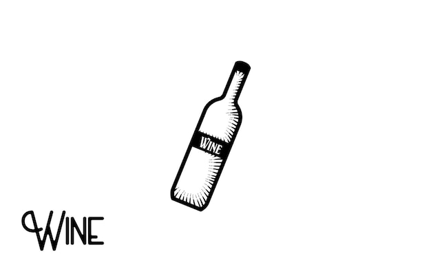 Vettore premium vino disegnato a mano vintage