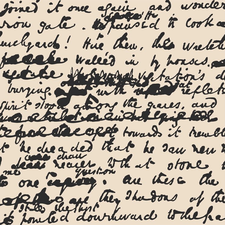 Vector vintage hand writing background. manuscript hand drawn vector illustration.