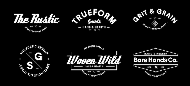 vintage handmade brand badges templates