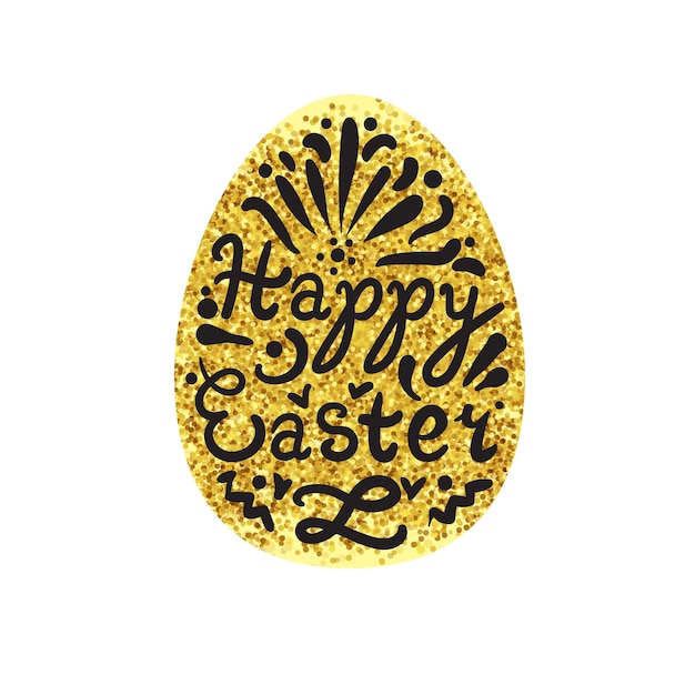 Vettore vintage happy easter lettering