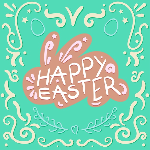 Винтаж Happy Easter lettering