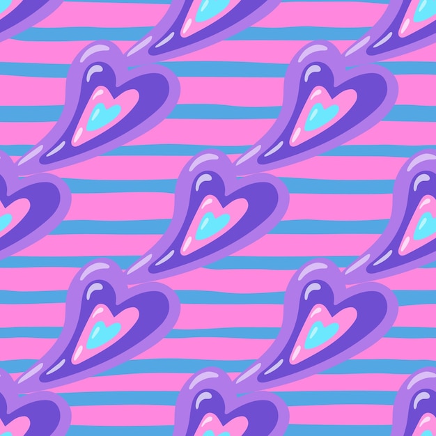 Vector vintage hearts seamless pattern 14 february wallpaper valentine's day backdrop