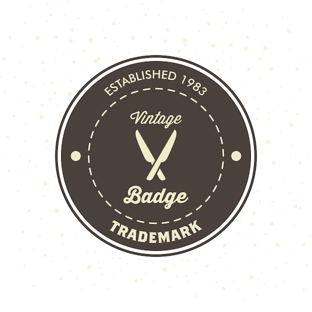 Vector vintage hipster logo design