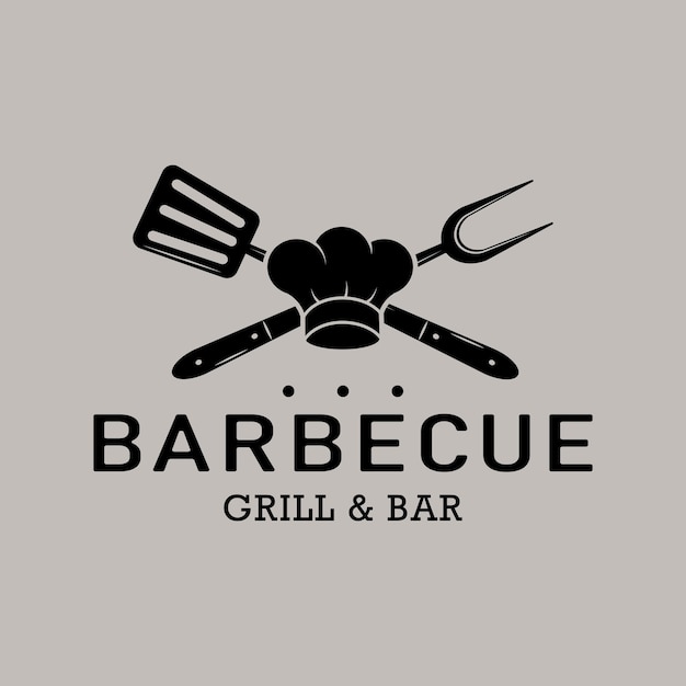 Modello di logo vintage hipster butchery barbecue cooking class e restaurant emblemi modelli b