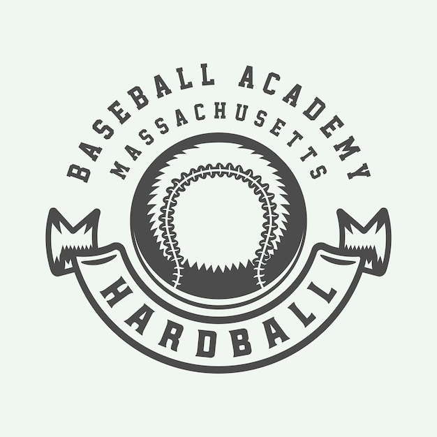 Vintage honkbal sportlogo