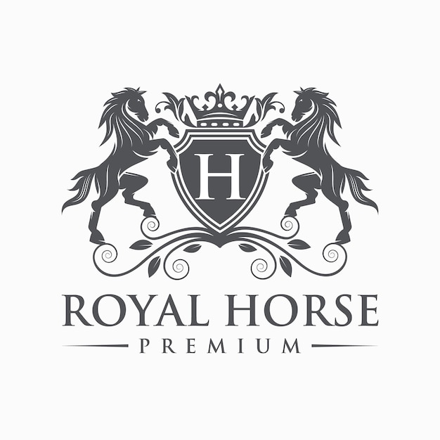 Vintage horse brand illustration logo