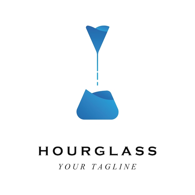 Vintage hourglass logo vector with slogan template