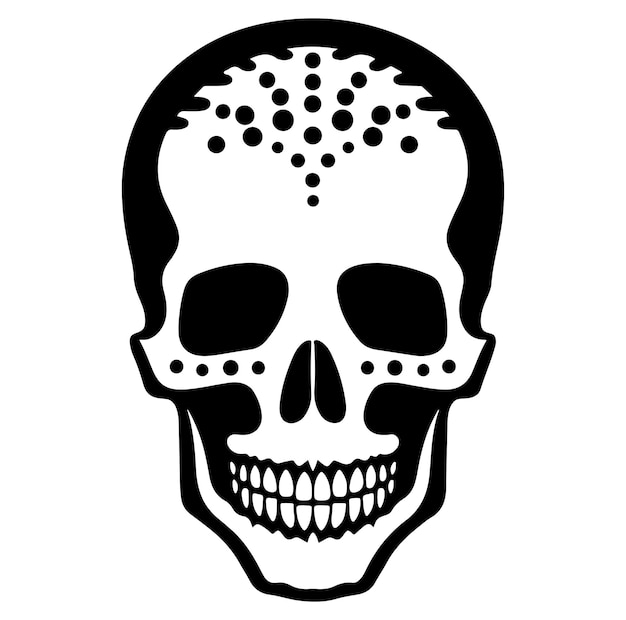 Vintage human skull concept