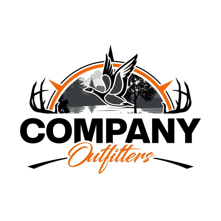 Vintage Hunter Logo Design Vector