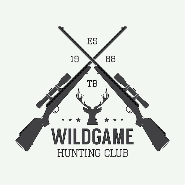 Vintage hunting label, logo