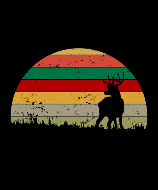 Vector vintage hunting t shirt design