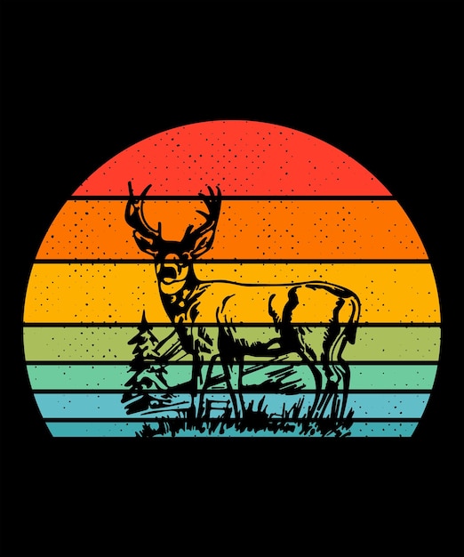 Vector vintage hunting t shirt design