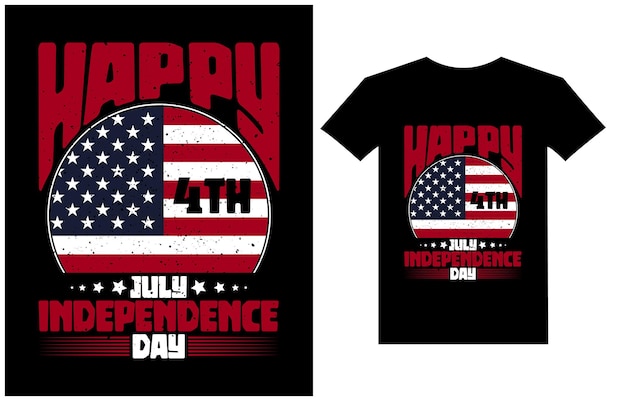 Vintage Independence Day T-shirt ontwerp Gelukkige 4 juli onafhankelijkheidsdag t-shirt ontwerp