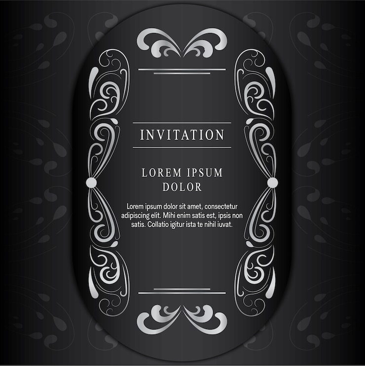 Vector vintage invitation card 