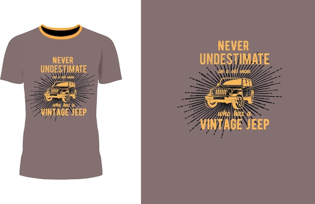 Vintage Jeep TShirt Design