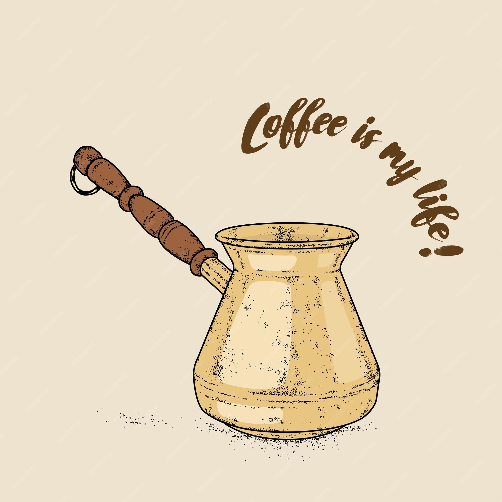 Coffee turka icon cartoon style Royalty Free Vector Image