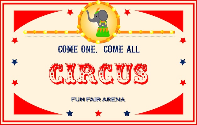 Vector vintage kaartjes voor het circus