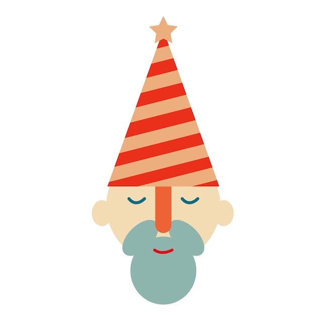 Vintage kerstman kop