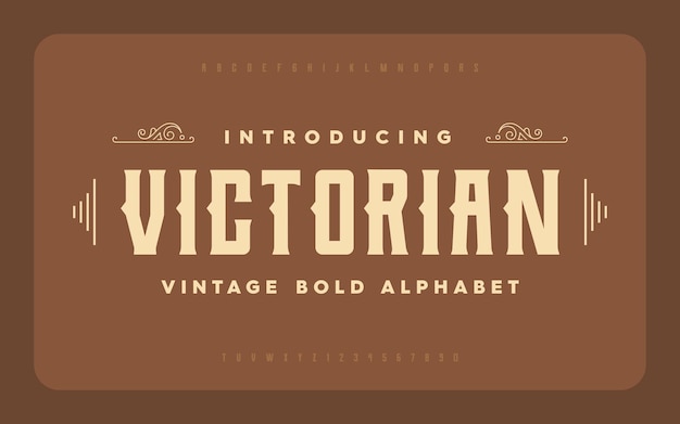 Vector vintage klassiek alfabet lettertype typografie creatieve hoofdletters vectorillustratie