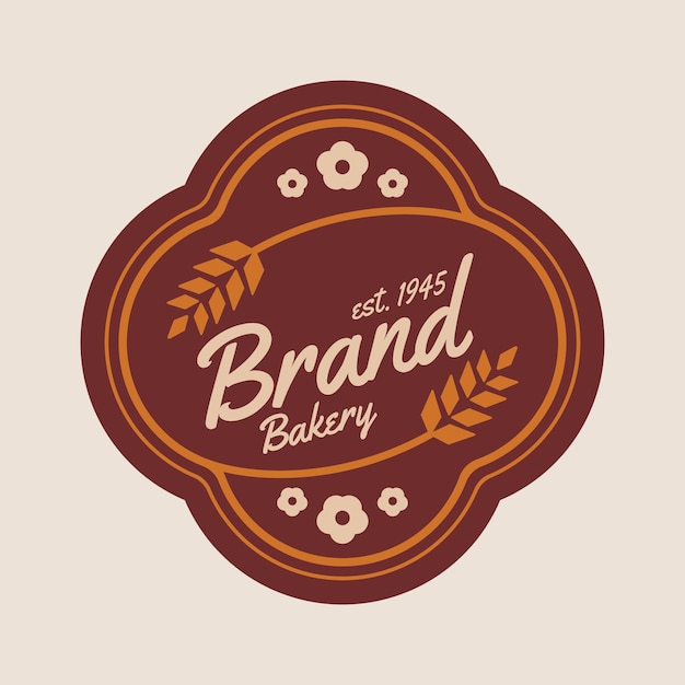 Vintage klassiek bakkerij- of broodwinkellogo