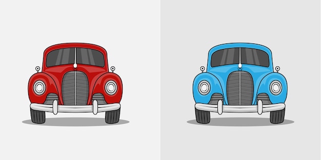 Vector vintage klassieke auto vectorillustratie