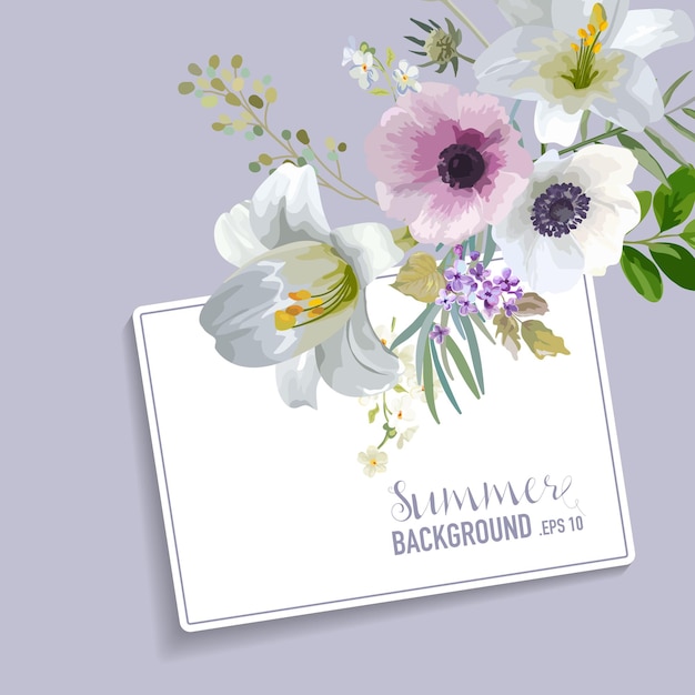 Vintage kleurrijke bloemen grafisch ontwerp