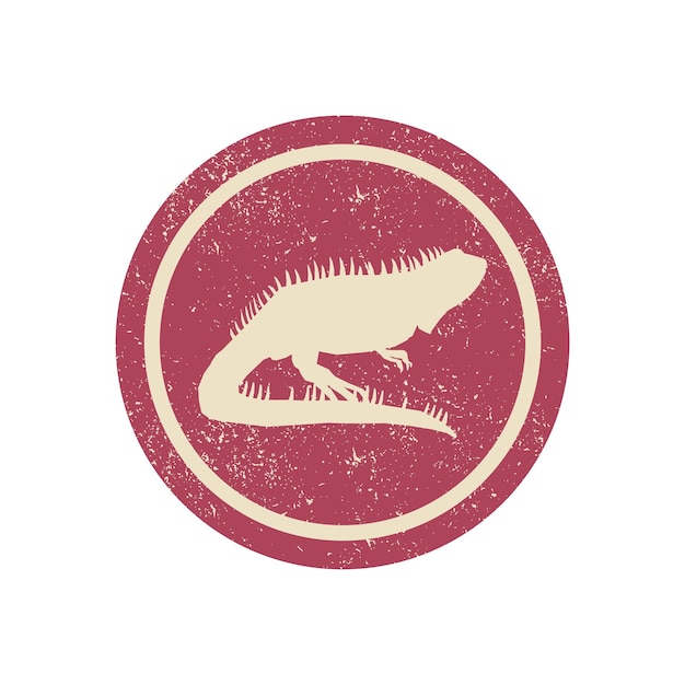 Vintage komodo dier icoon vector ontwerp