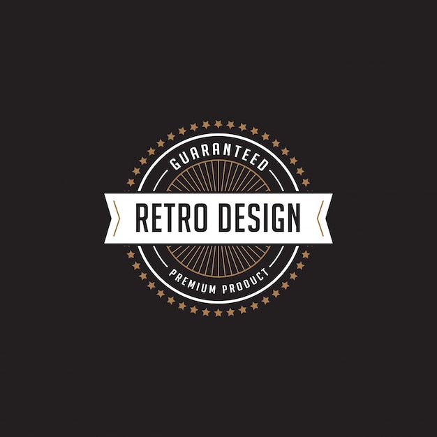 Vintage label badge logo vector icoon.