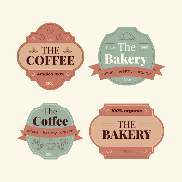 Vector vintage label design collection