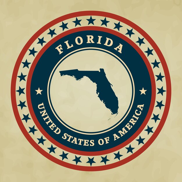 Vintage label Florida