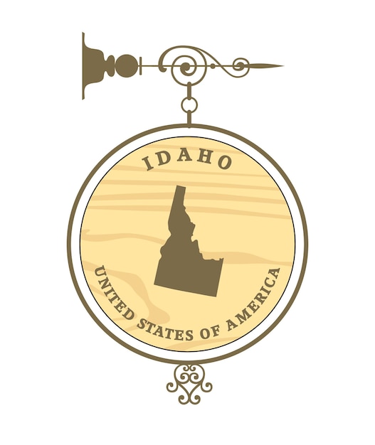 Vintage label Idaho