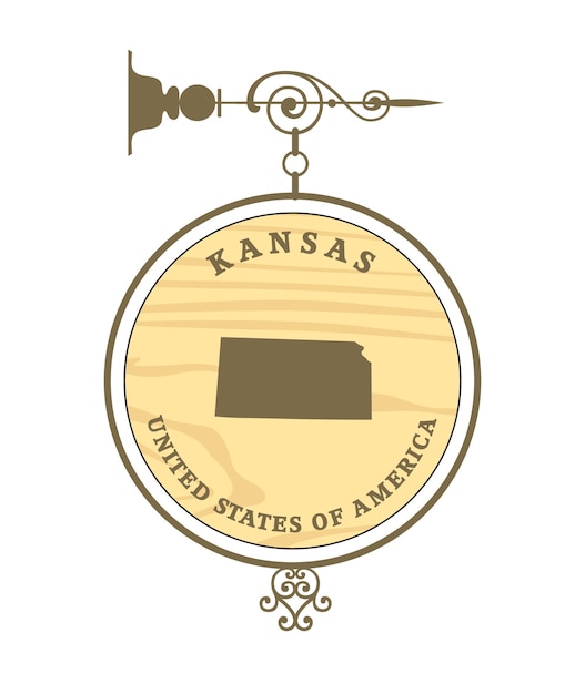 Vintage label kansas