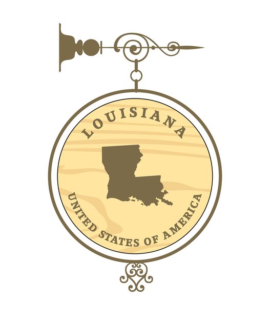 Vintage label Louisiana