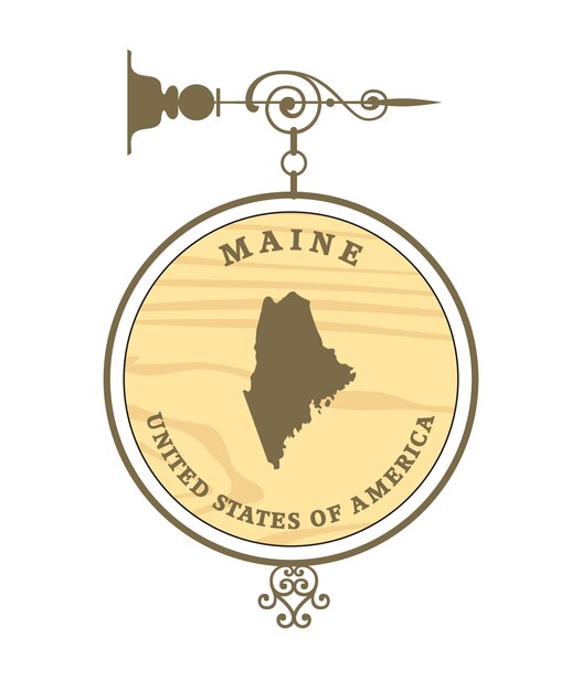 Vintage label maine