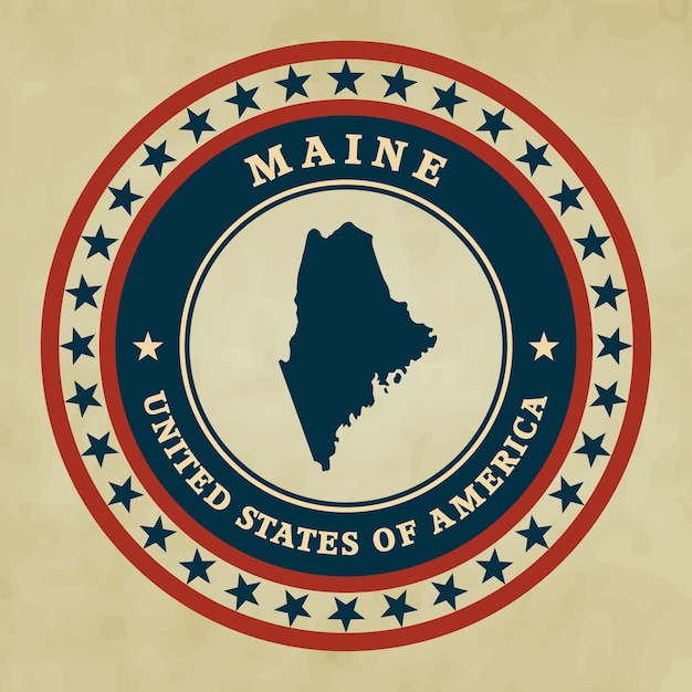 Vintage label Maine