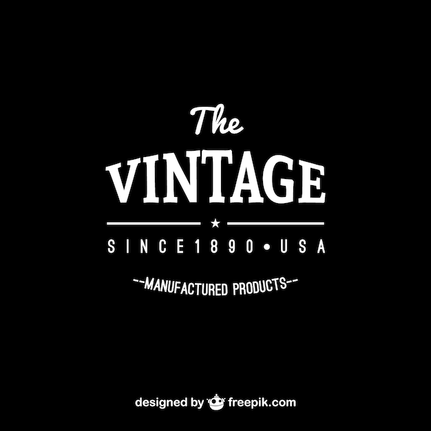 Vector vintage label manufactured products