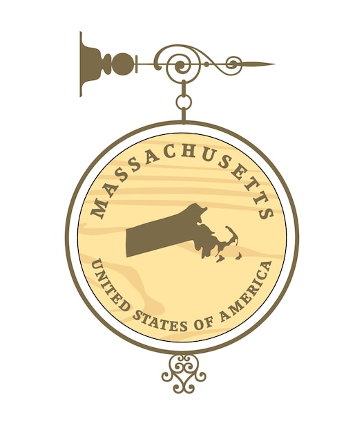 Vintage label Massachusetts