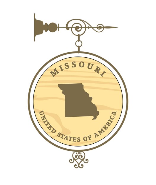 Vector vintage label missouri