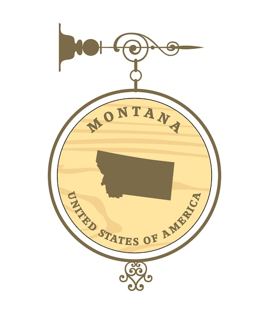 Vintage label Montana