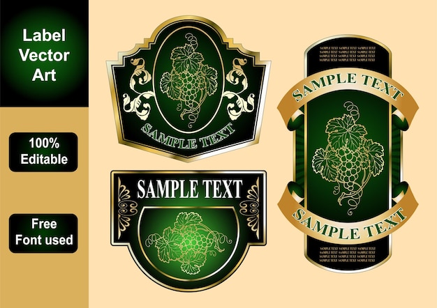 Vintage Label vector art design