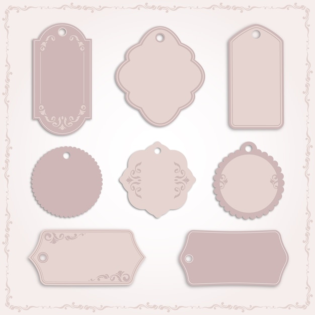 Vintage labels set, vector template