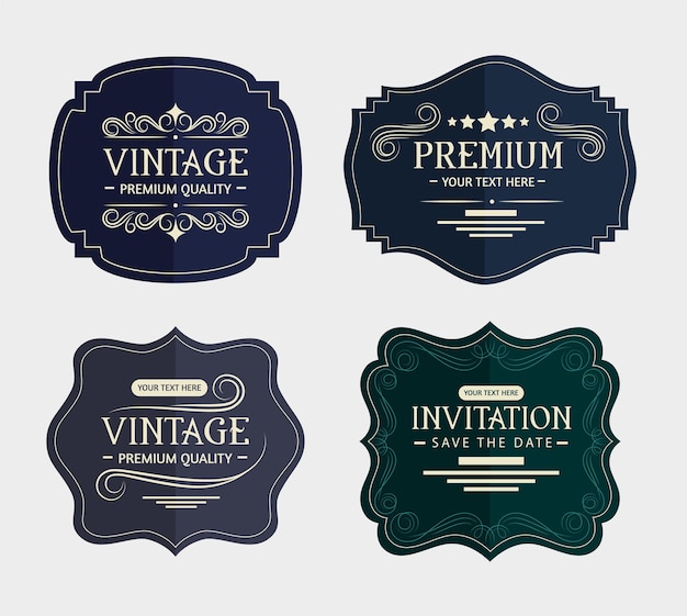 Vector vintage labels set