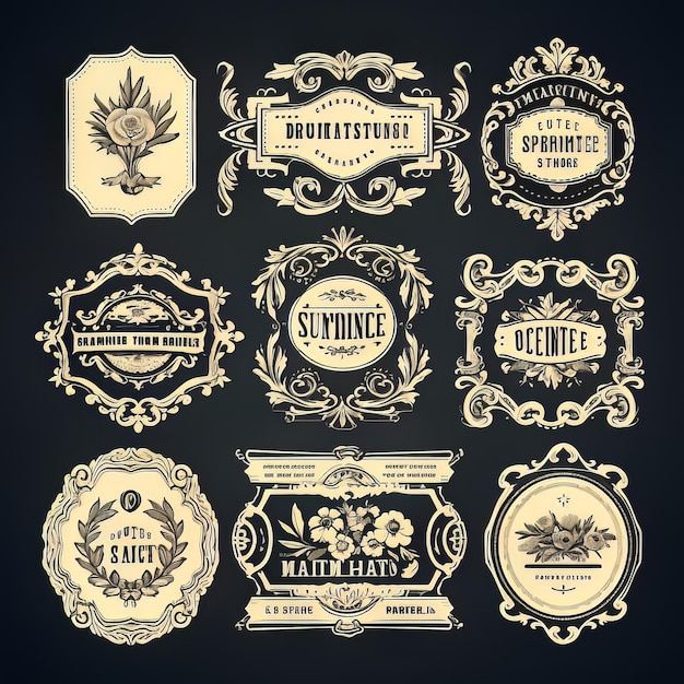 Vector vintage labels