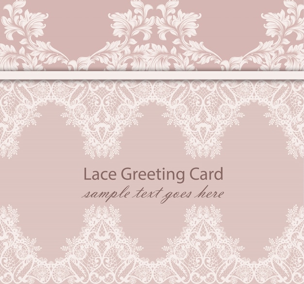 Vintage lace background vector