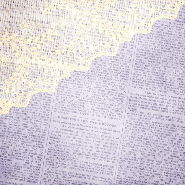 Vintage Lace and Newspaper Texture