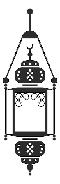 Icona della lampada d'epoca. simbolo decorativo a lume di candela retrò