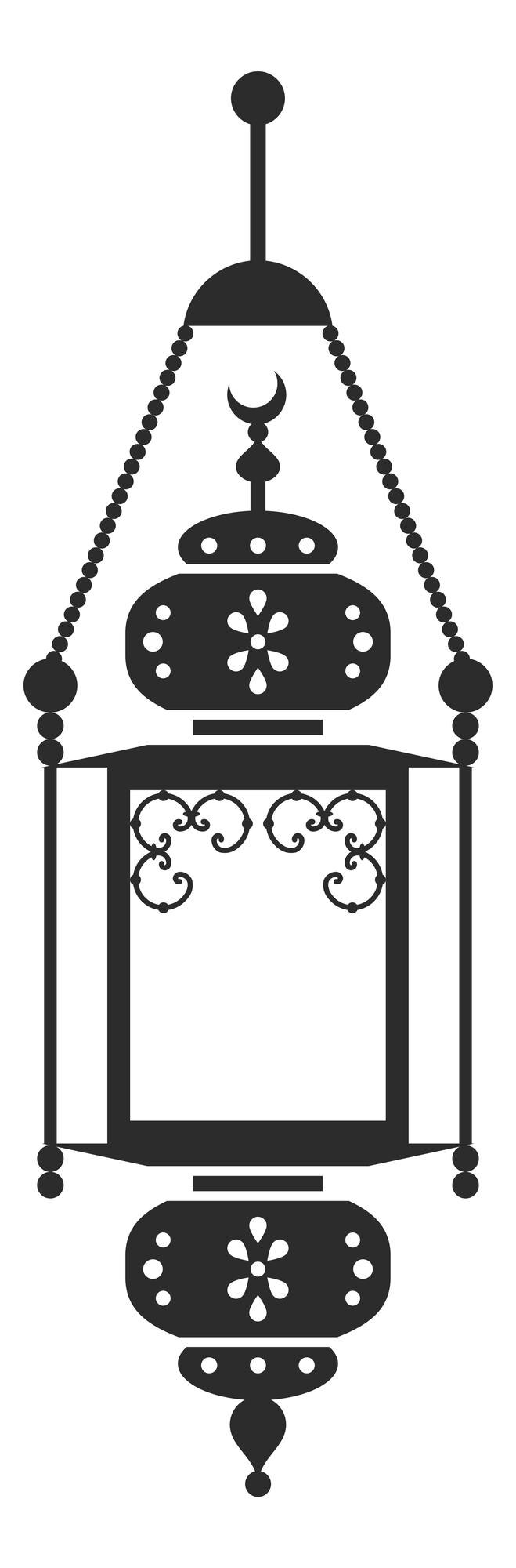 Vector vintage lamp icon. retro decorative candle light symbol