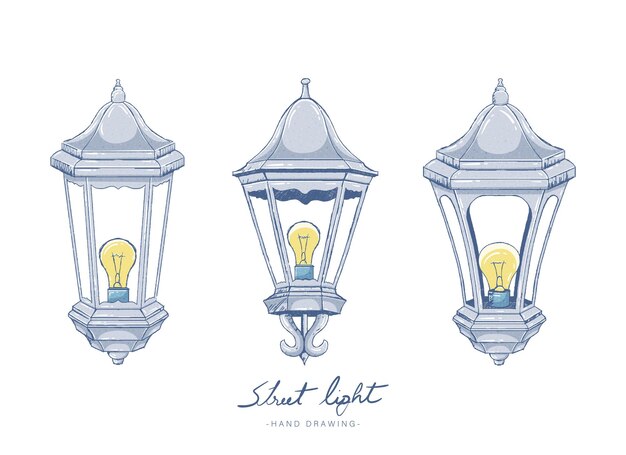 Vector vintage lamp vector design illustration isolated on background