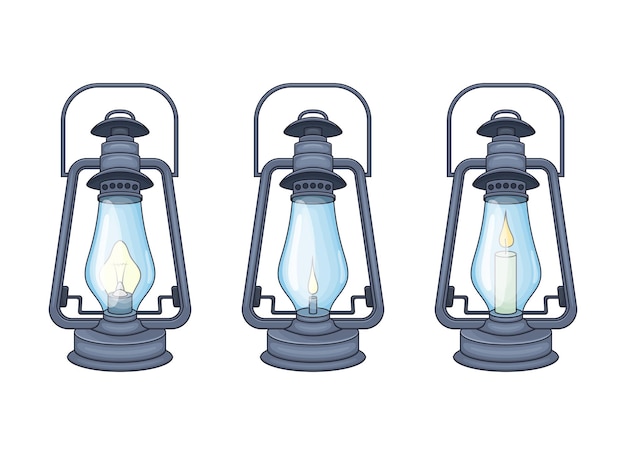 Vector vintage lamp vector design illustration isolated on background